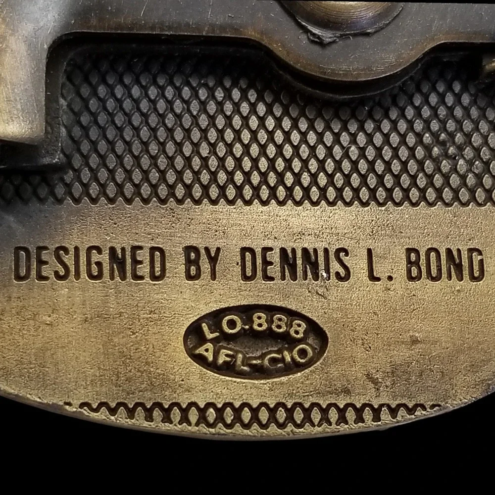 Local‎ 2020 Carpenters Union Belt Buckle San Diego CA Dennis L. Bong AFL-CIO